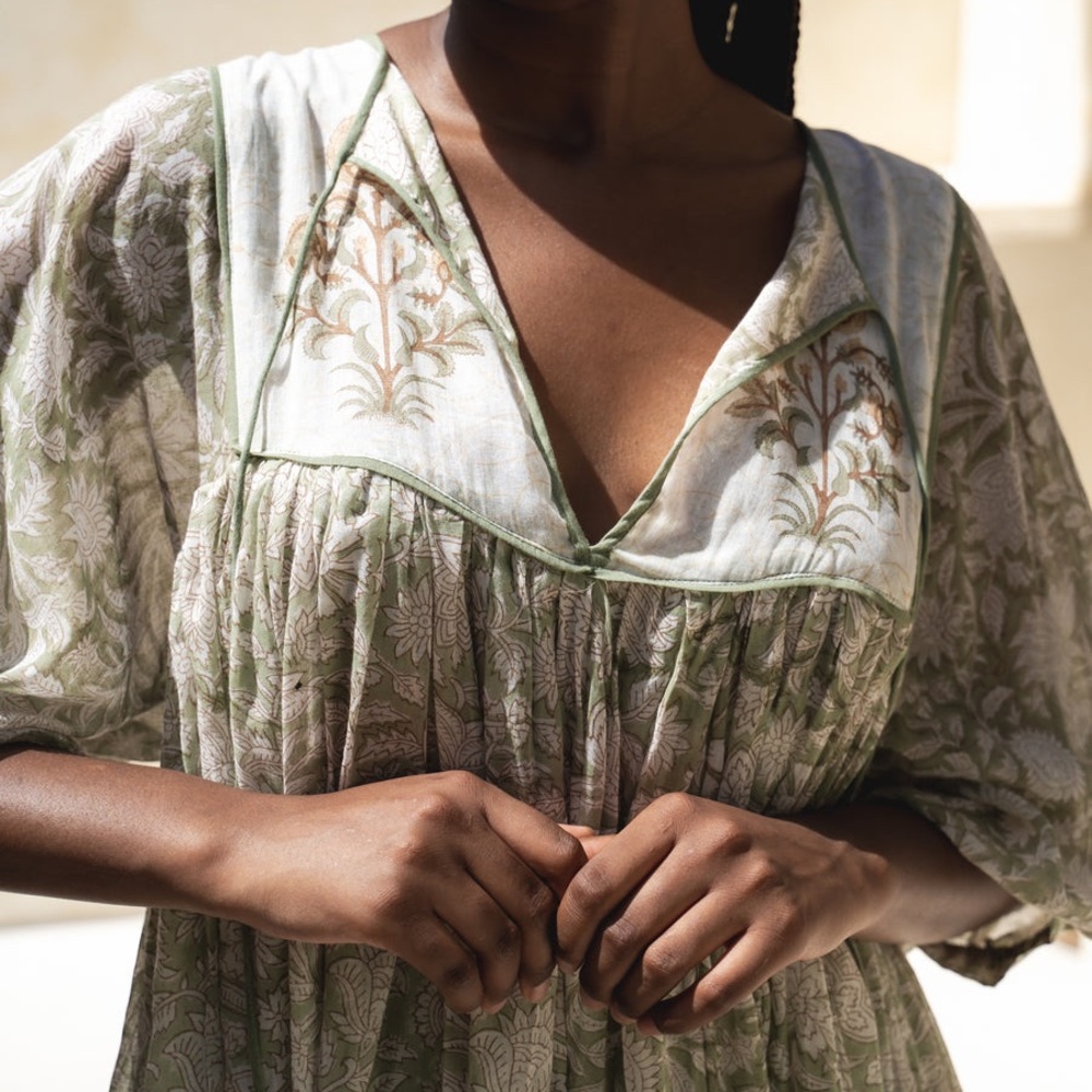 Diya Mini Dress ~ Pistachio - Picture 7 of 11